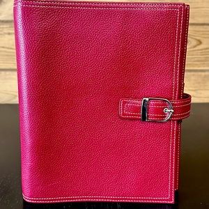 DayTimer MALIBU  Planner -Classic/Desk Rich Cherry red Leather 🍒